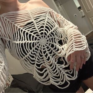 Crochet spiderweb top